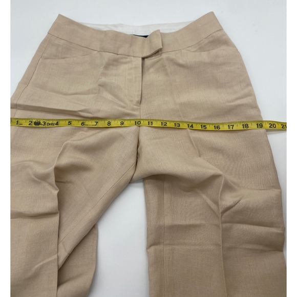 ANNE KLEIN Womens Beige Linen Blend Straight Leg Dress Pants Size 6P - Picture 5 of 11
